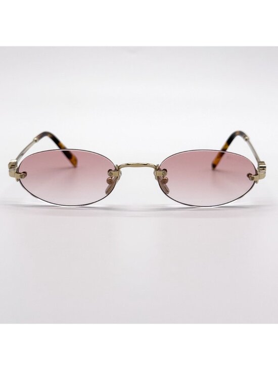 New Miu Miu MU A54S Sunglasses Oval Pink Gold MUA54S  ZVN70O